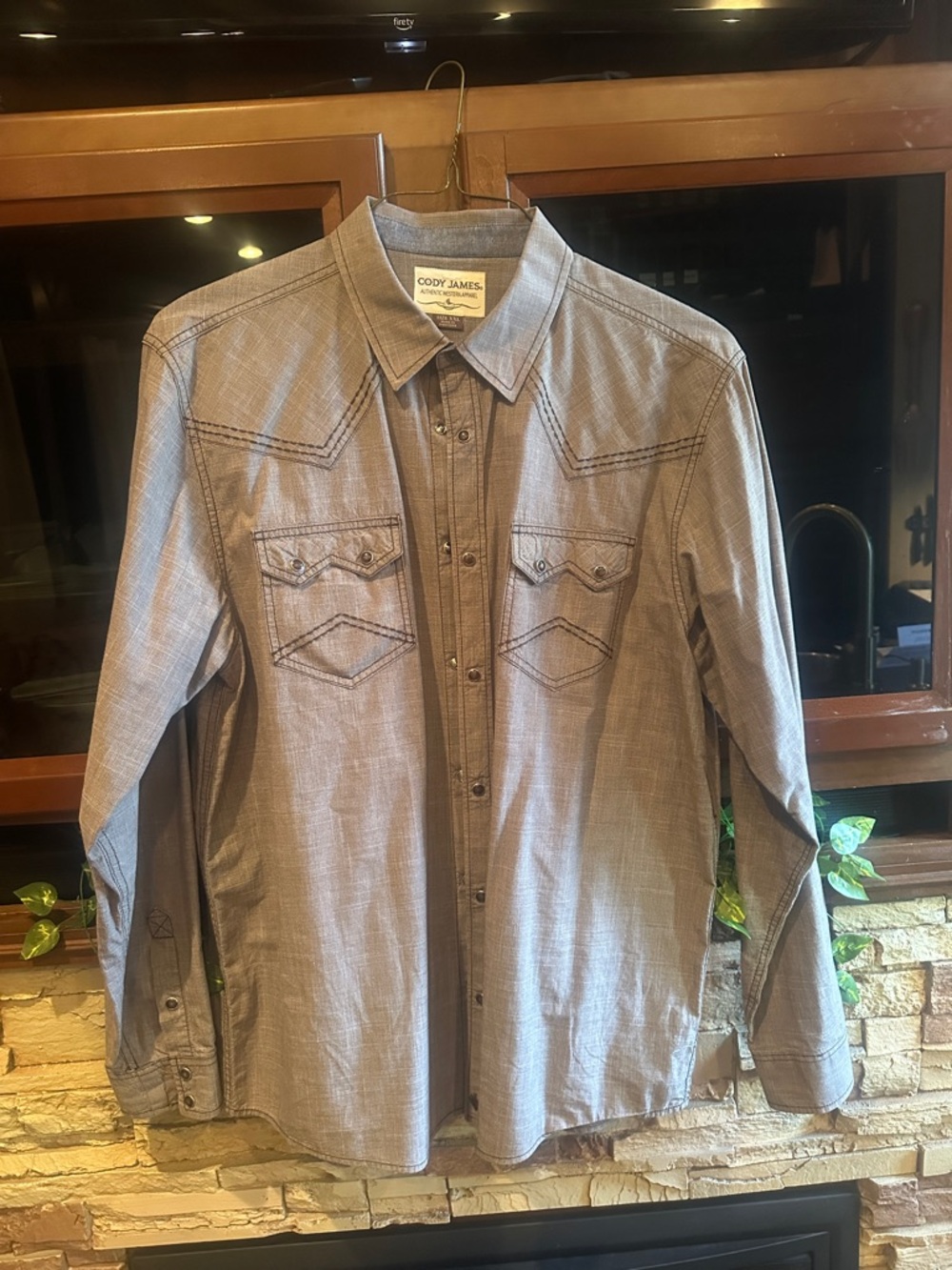 Cody James Men's Grey Western Dress Shirt